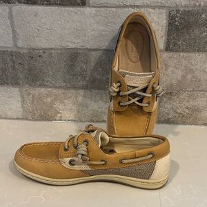 Sperry Women’s Leather Boat Shoes – Tan – Size 6